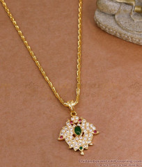 30 Inch Long New Arrival Big Emerald Stone Impon Peacock Dollar Chain For Women BGDR1681-Lg
