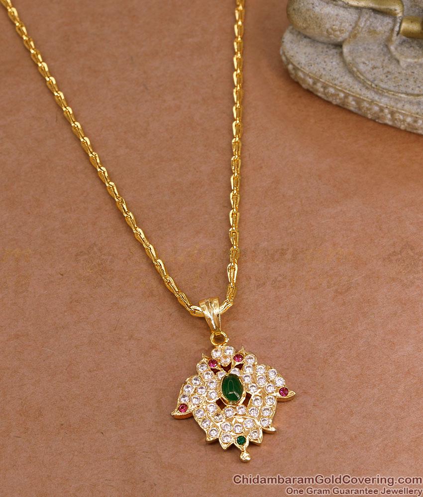 30 Inch Long New Arrival Big Emerald Stone Impon Peacock Dollar Chain For Women BGDR1681-Lg