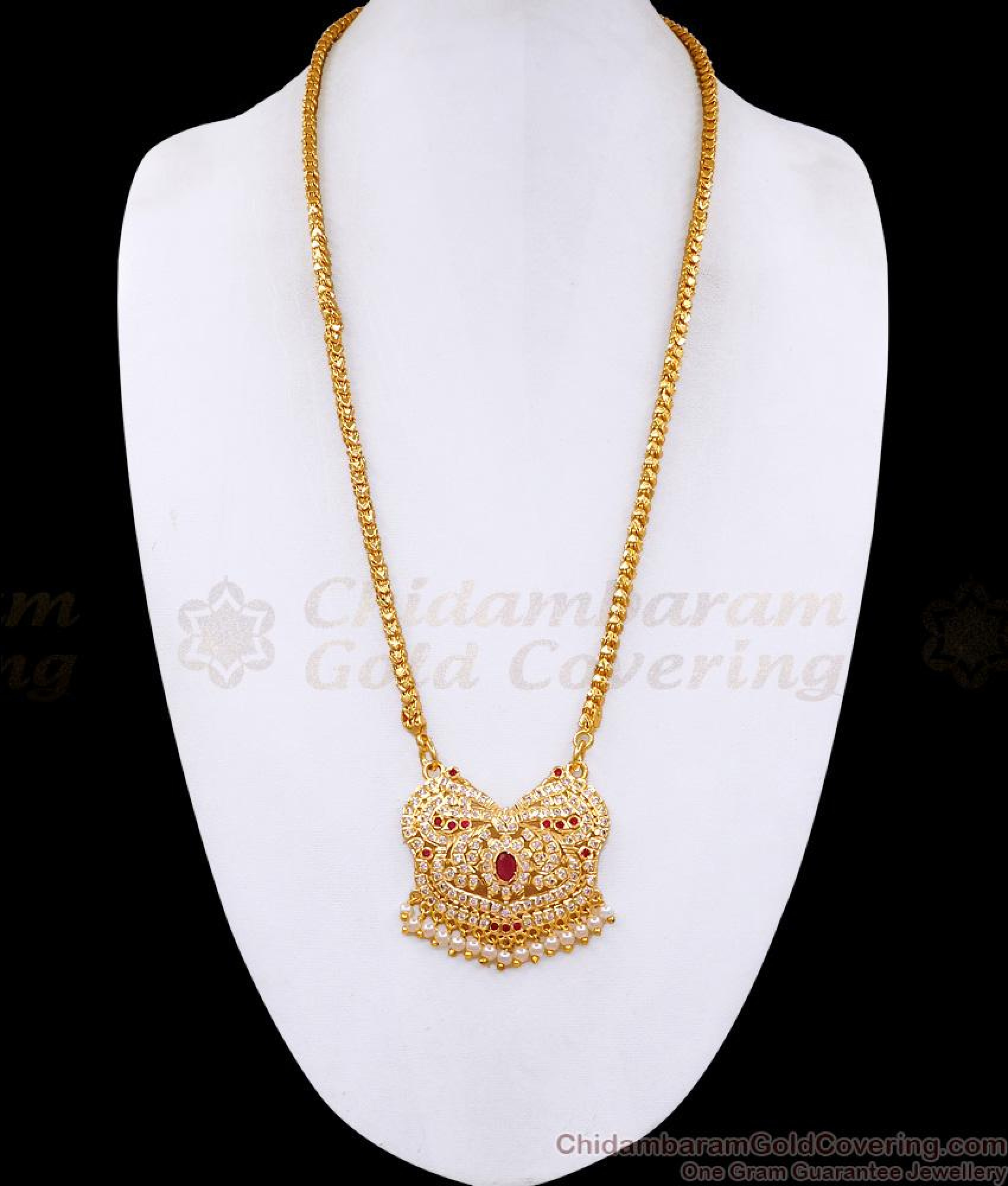 Original Rupa Chain Original Big Impon Gati Stone Dollar Chain Design For Wedding BGDR1682