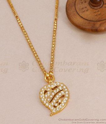 Traditional Impon Mango Pendant Light Weight Dollar Chain For Women BGDR1691