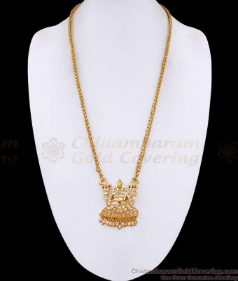 Premium Quality Impon Gajalakshmi Dollar With Gold Chain For Wedding BGDR1696