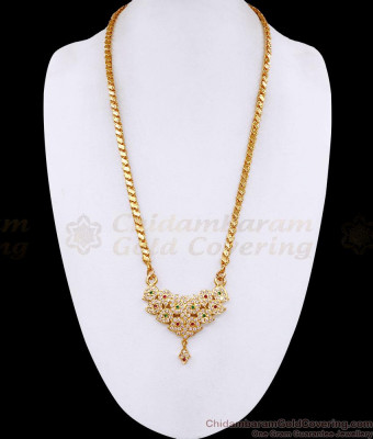 Grand Look Mango Design Multi Stone Impon Dollar Chain Wedding Collections BGDR1699