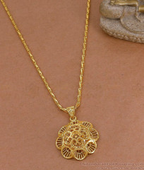 Buy Plain One Gram Gold Floral Dollar With Wheat Chain BGDR1704