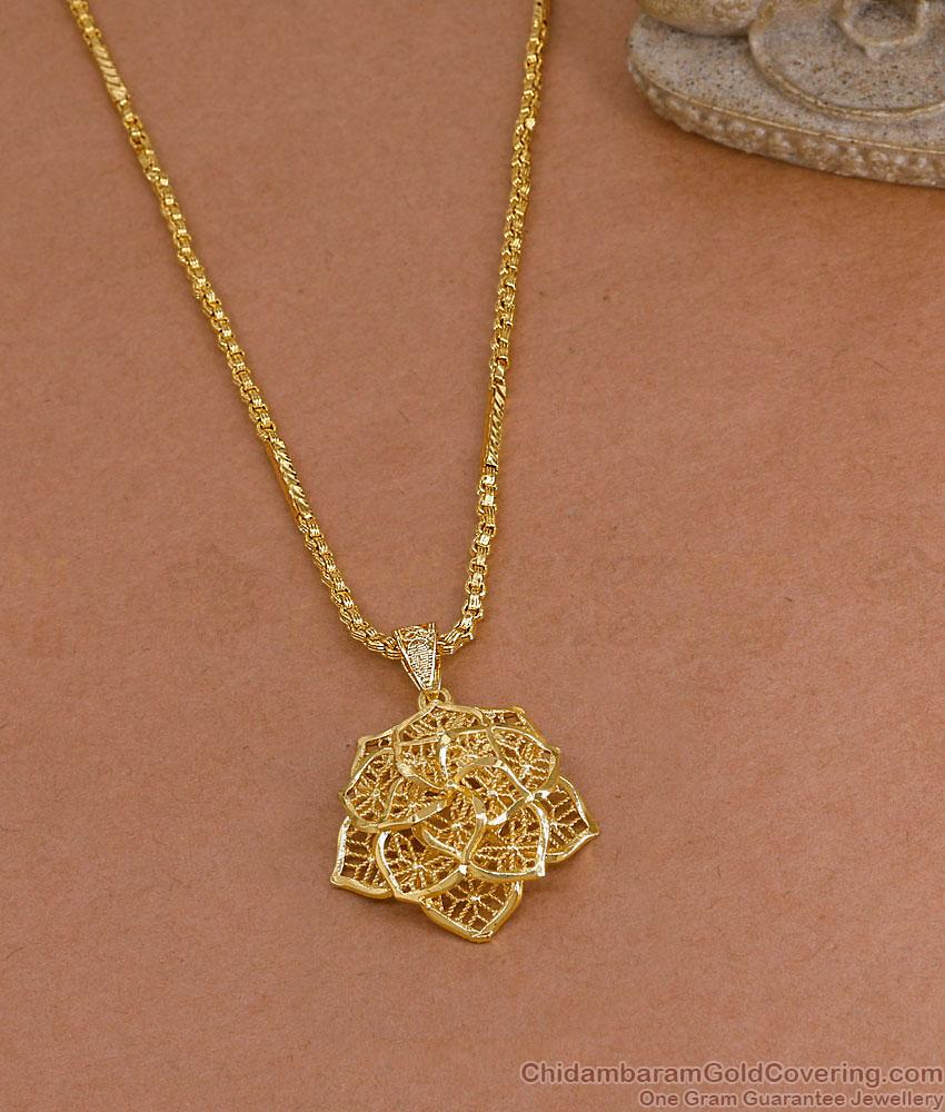 High Quality 3D Flower Dollar Chain 1 Gram Gold Jewelry BGDR1706 High Quality 3D Flower Dollar Chain 1 Gram Gold Jewelry BGDR1706