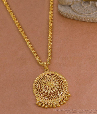 Premium Quality Gold Plated Round Dollar Chain Bridal Wear BGDR1708