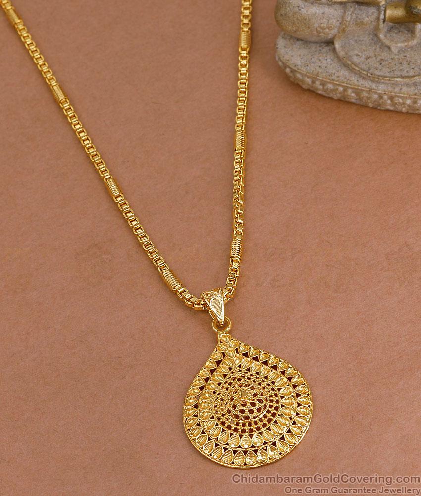 Latest Gold Imitation Droplet Pendant Long Dollar Chain Collections BGDR1709