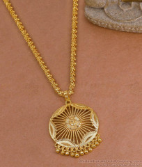 Beautiful Round Floral Design Micro Gold Plated Dollar Chain Online BGDR1713 Beautiful Round Floral Design Micro Gold Plated Dollar Chain Online BGDR1713