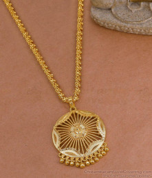 Beautiful Round Floral Design Micro Gold Plated Dollar Chain Online BGDR1713
