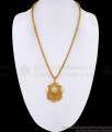 Beautiful Round Floral Design Micro Gold Plated Dollar Chain Online BGDR1713