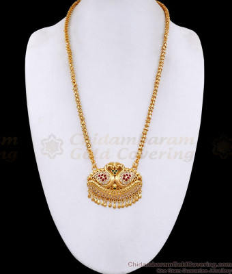 High Quality Dual Swan Stone Dollar Chain 1 Gram Gold Jewelry BGDR1715