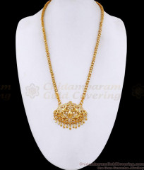 Latest Micro Gold Plated Lotus Dollar Chain With White Stone BGDR1716