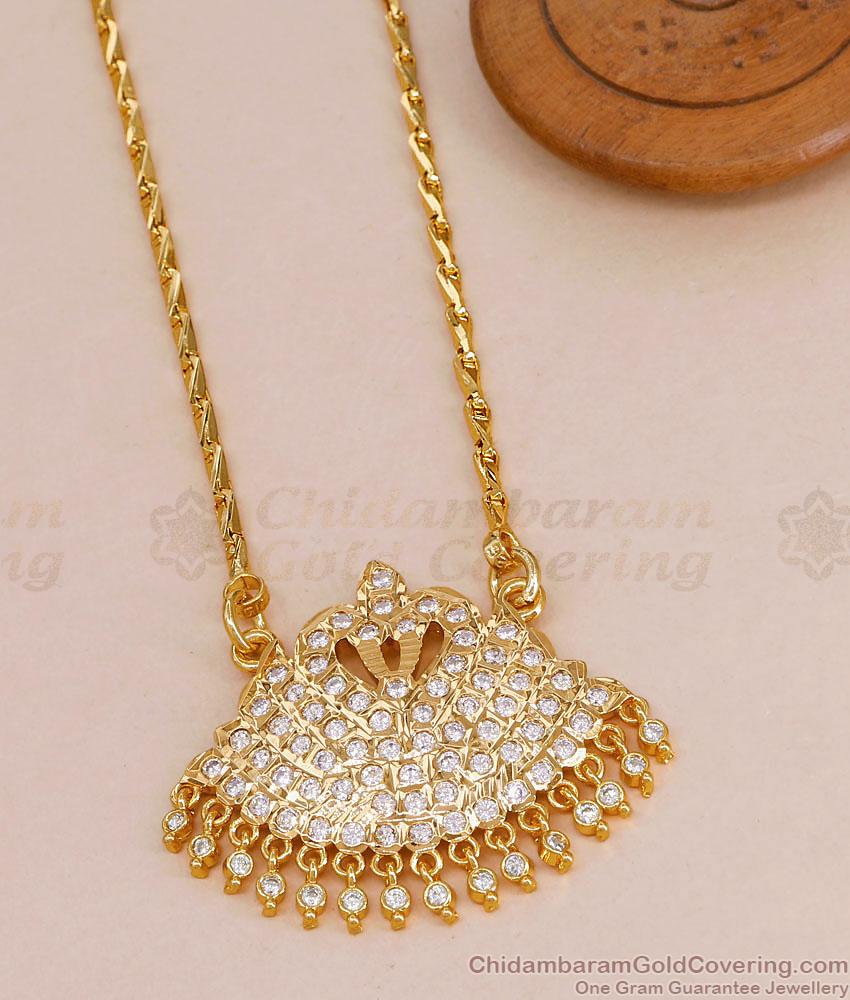 Full White Stone Impon Swan Dollar With Gold Wheat Chain BGDR1720 Full White Stone Impon Swan Dollar With Gold Wheat Chain BGDR1720