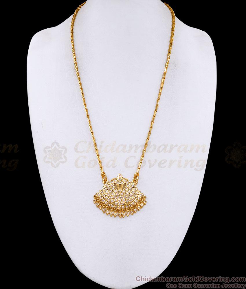 Full White Stone Impon Swan Dollar With Gold Wheat Chain BGDR1720 Full White Stone Impon Swan Dollar With Gold Wheat Chain BGDR1720