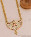 Beautiful Ruby White Stone Impon Lotus Dollar Chain For Brides BGDR1722 Beautiful Ruby White Stone Impon Lotus Dollar Chain For Brides BGDR1722