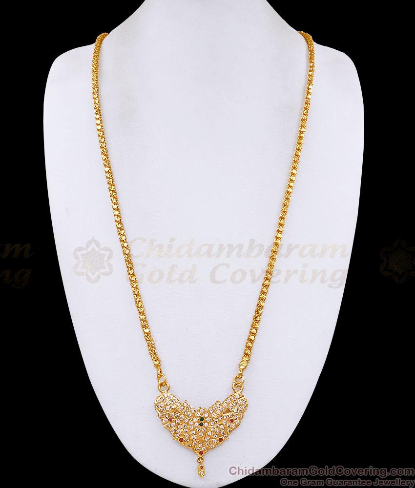 30 Inch Long Multi Color Stone Impon Big Dollar Chain For Women BGDR1725-Lg 30 Inch Long Multi Color Stone Impon Big Dollar Chain For Women BGDR1725-Lg