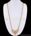 30 Inch Long Impon White Stone Floral Dollar Chain 5 Metal Wedding Jewelry BGDR1726-Lg