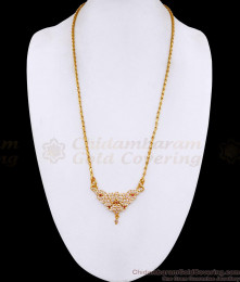 South Indian Bridal Wear Impon Stone Dollar With Wheat Chain BGDR1731