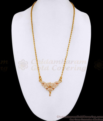 South Indian Bridal Wear Impon Stone Dollar With Wheat Chain BGDR1731