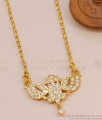 Latest Five Metal Impon Lotus Dollar Chain White Stone Design BGDR1732