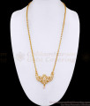 Latest Five Metal Impon Lotus Dollar Chain White Stone Design BGDR1732