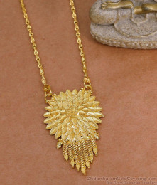 Classic Flower Design Micro Gold Plated Dollar Chain For Women BGDR1740