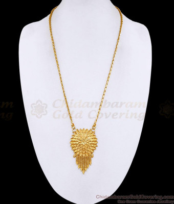 Classic Flower Design Micro Gold Plated Dollar Chain For Women BGDR1740