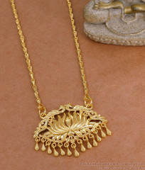 Light Weight Gold Imitation Lotus Dollar Chain Dual Peacock Design BGDR1741