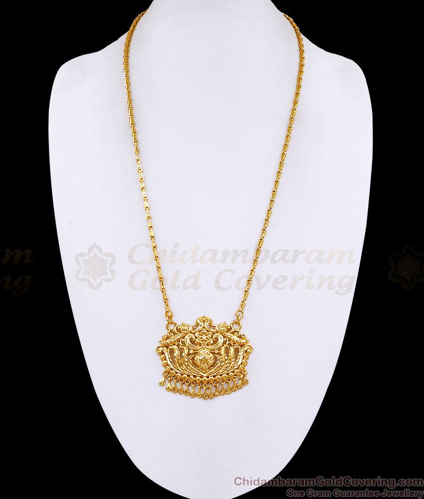 High Quality Gold Plated Big Lotus Dollar Wheat Chain Design Shop Online BGDR1742