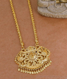 Premium Quality Micro Gold Polish Peacock Dollar Chain Bridal Jewelry BGDR1744