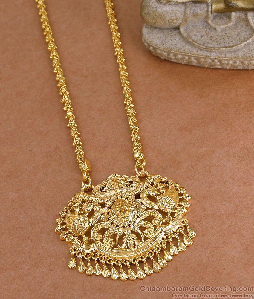 Premium Quality Micro Gold Polish Peacock Dollar Chain Bridal Jewelry BGDR1744