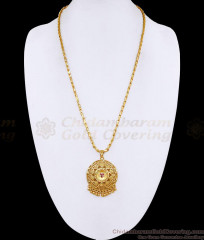 Ruby White Stone Gold Imitation Floral Pendant Chain For Women BGDR1748 Ruby White Stone Gold Imitation Floral Pendant Chain For Women BGDR1748