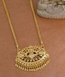 Plain Micro Gold Plated Dollar Floral Design With Box Chain For Brides BGDR1749