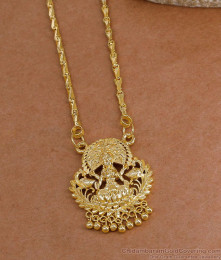 Premium Quality One Gram Gold Lakshmi Dollar With Wheat Chain BGDR1751
