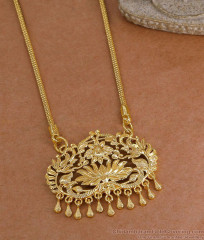 Buy Floral Design Gold Imitation Plain Dollar Chain For Women BGDR1755
