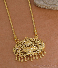 Buy Floral Design Gold Imitation Plain Dollar Chain For Women BGDR1755