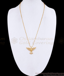 Gold Plated CZ Bird Pendant Designer Link Chain BGDR1761 Gold Plated CZ Bird Pendant Designer Link Chain BGDR1761