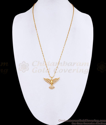 Gold Plated CZ Bird Pendant Designer Link Chain BGDR1761
