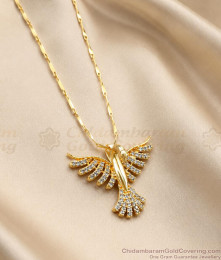Gold Plated CZ Bird Pendant Designer Link Chain BGDR1761 Gold Plated CZ Bird Pendant Designer Link Chain BGDR1761