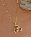 American Diamond Trinity Pendant Gold Plated Fancy Chain BGDR1762 American Diamond Trinity Pendant Gold Plated Fancy Chain BGDR1762