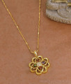 Blooming Flower Multicolor Stone Pendant Gold Chain BGDR1763 Blooming Flower Multicolor Stone Pendant Gold Chain BGDR1763