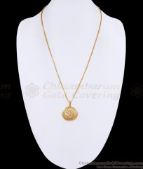 Elegant Shell Pendant CZ Pave Gold Plated Chain BGDR1765 Elegant Shell Pendant CZ Pave Gold Plated Chain BGDR1765