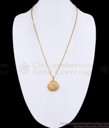 Elegant Shell Pendant CZ Pave Gold Plated Chain BGDR1765 Elegant Shell Pendant CZ Pave Gold Plated Chain BGDR1765