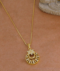 Shooting Star Nautilus Pendant CZ Gold Plated Chain BGDR1767 Shooting Star Nautilus Pendant CZ Gold Plated Chain BGDR1767