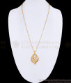 Sparkling Feather Leaf Pendant Gold Plated Fancy Chain BGDR1769 Sparkling Feather Leaf Pendant Gold Plated Fancy Chain BGDR1769