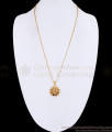 Radiant Sunflower Pendant CZ Multicolor Gold Plated Chain BGDR1770