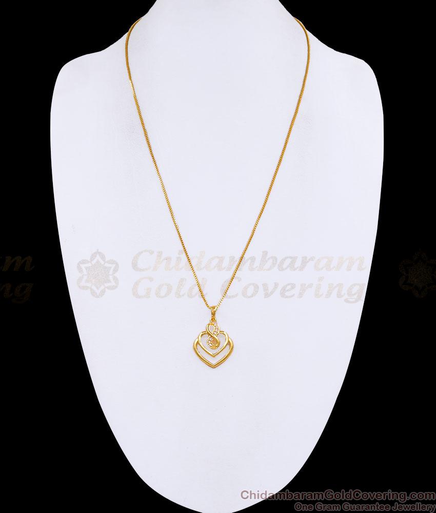 Eternal Love Heart Infinity Pendant CZ Gold Plated Chain BGDR1771 Eternal Love Heart Infinity Pendant CZ Gold Plated Chain BGDR1771