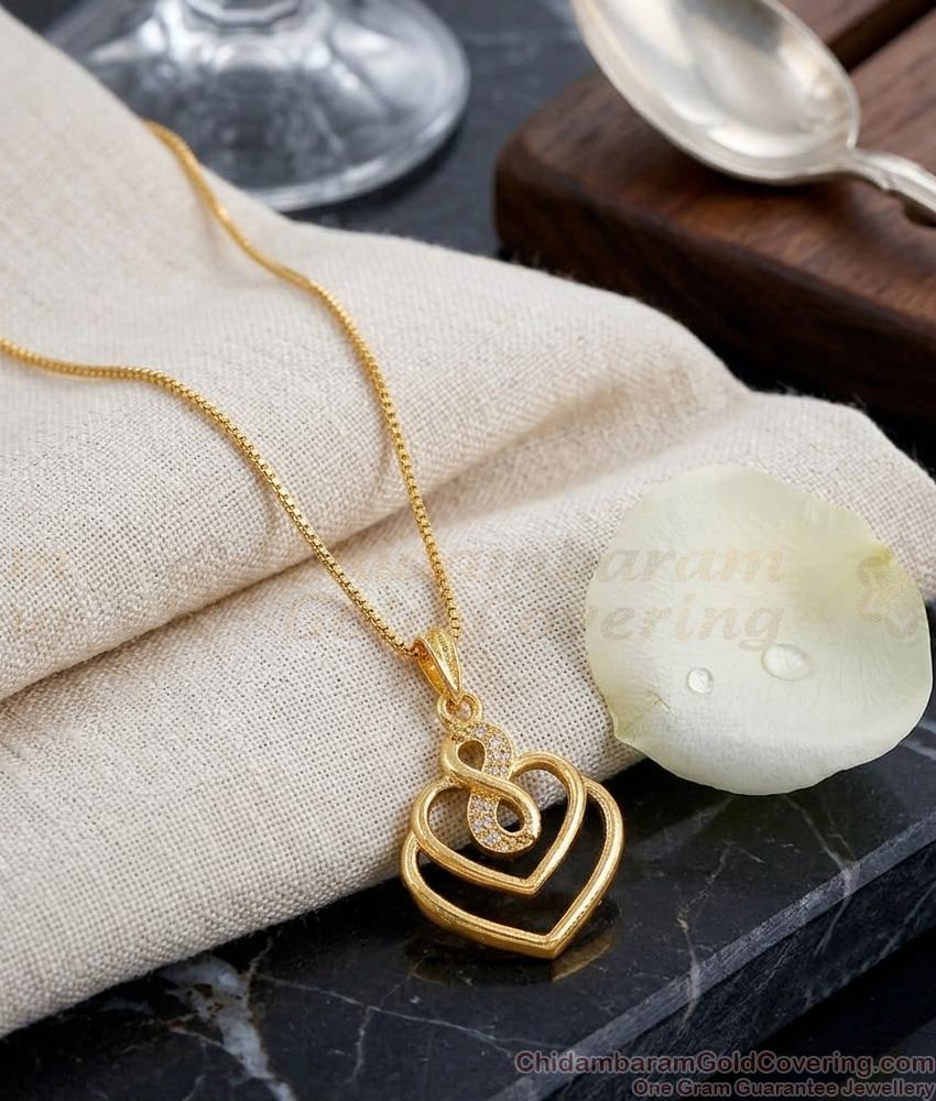 Eternal Love Heart Infinity Pendant CZ Gold Plated Chain BGDR1771 Eternal Love Heart Infinity Pendant CZ Gold Plated Chain BGDR1771