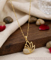 18K Gold Plated Lotus Flower Pendant Chain Necklace BGDR1772 18K Gold Plated Lotus Flower Pendant Chain Necklace BGDR1772