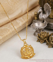 Traditional Forming Gold Lakshmi Dolalr Chain BGDR1773