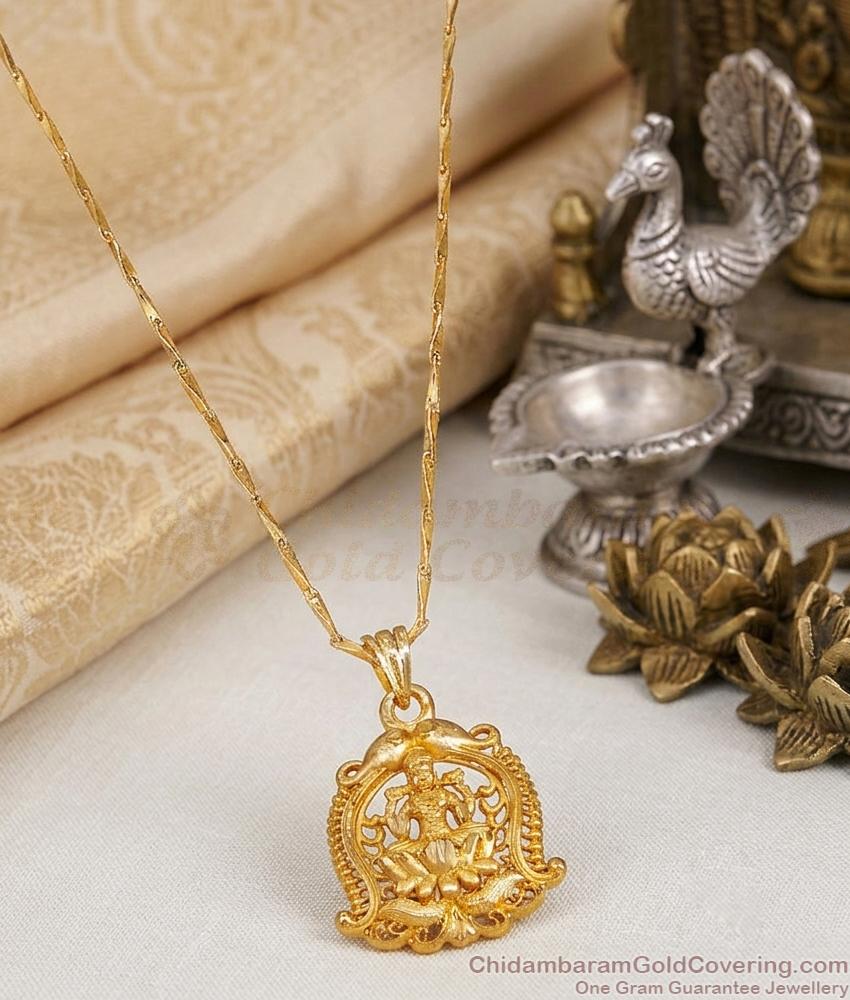 Traditional Forming Gold Lakshmi Dolalr Chain BGDR1773